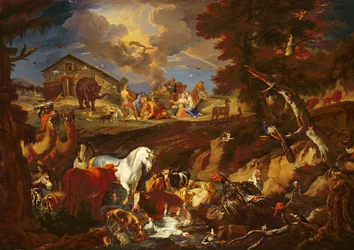 Noé ofrece un sacrificio como señal de su gratitud, 1687-90